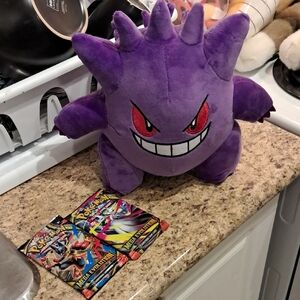 Pokemon Gengar Plush with Red Eyes